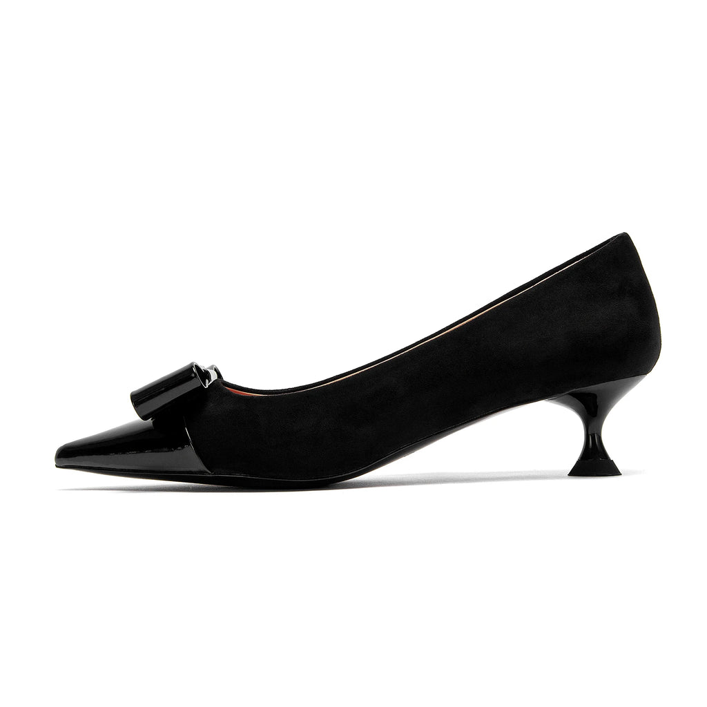 CHCH Women's High Heels Winter Anti Velvet Women's Shoes Business Dinner Black Heels 5cm