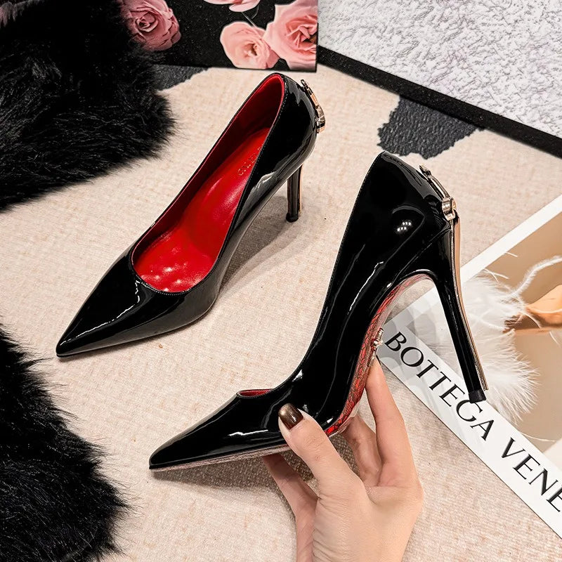 2026 New Womens Shoes Luxury Metal Pointed Tip High Heels Shoes for Woman French Casual Shoes Women Designer Shoe Zapatos Mujer