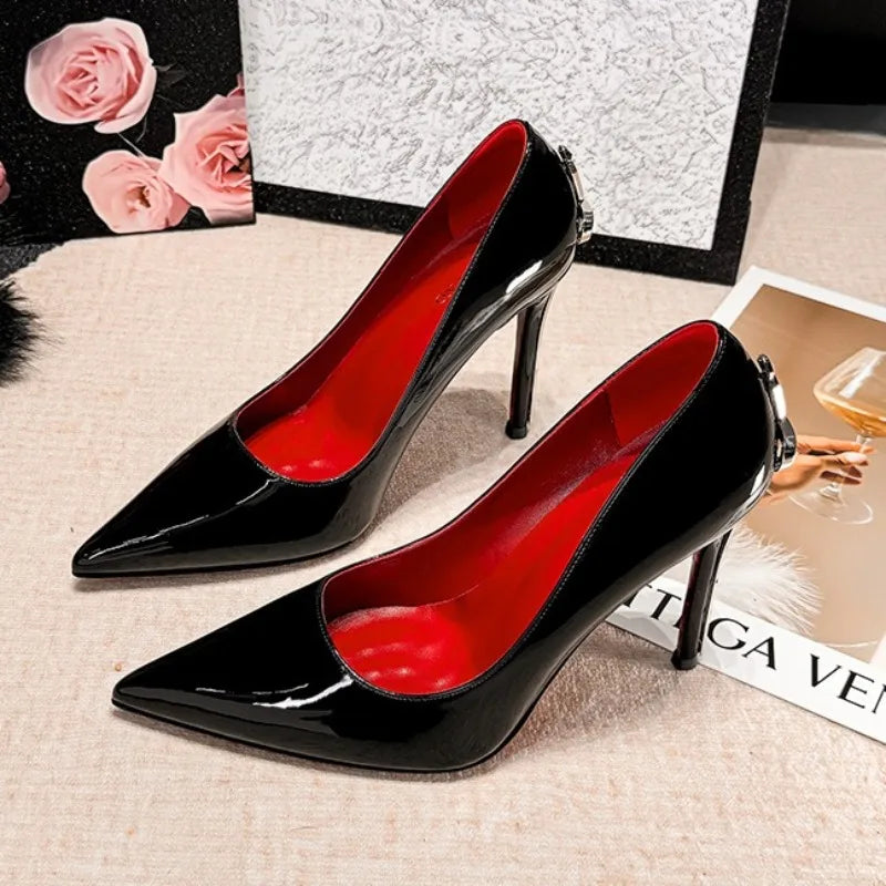 2026 New Womens Shoes Luxury Metal Pointed Tip High Heels Shoes for Woman French Casual Shoes Women Designer Shoe Zapatos Mujer